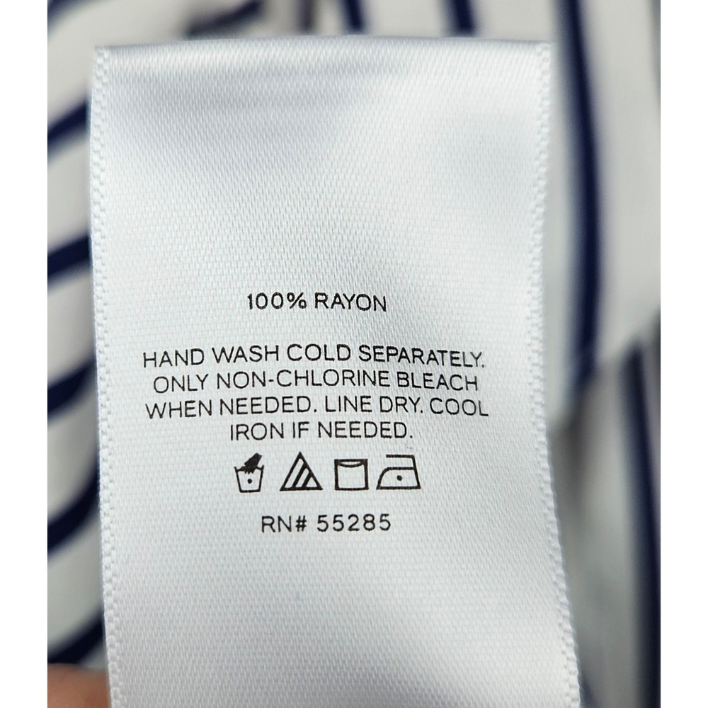 NWT‎ Express Womens Faux Wrap Spag Strap Mini Dress XL Resortwear Nautical - Picture 8 of 8